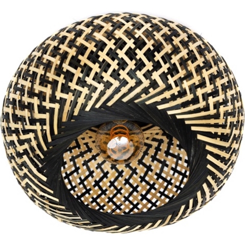 ETH Otis - plafondlamp - Ø 30 x 25 cm - zwart en lichtbruin