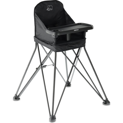 Deryan Pop'n Sit - Draagbare kinderstoel - Inclusief eet tray en draagtas - Zwart