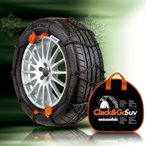 Weissenfels Clack&Go SUV - Sneeuwkettingset - 13 mm schakels zelfcentrerend zelfspannend