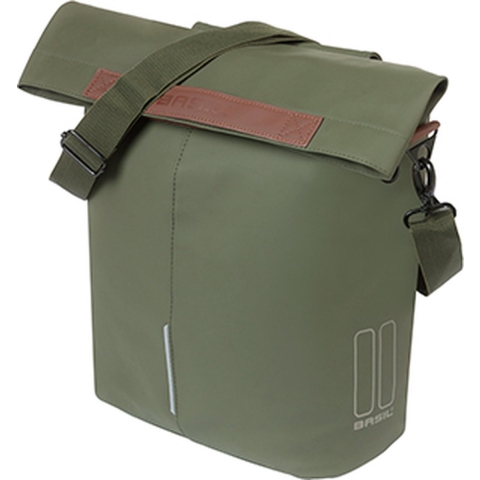 Enkele fietstas City Shopper MIK Hooks 16L Moss Green