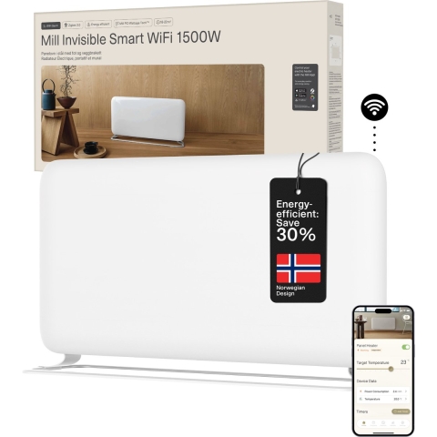Mill PA1500WIFI4A met voet Smart WiFi-paneelverwarming