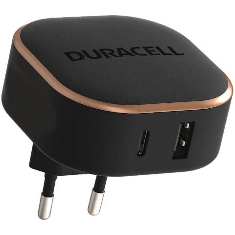 Duracell Charger USB-C en USB-A 18 Watt USB-A en 30 Watt USB-C