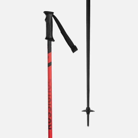 Rossignol Tactic skistokken zwart/rood, 125 cm