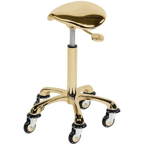 Sibel Saddle Stool Rollercoaster Eccentric Gold