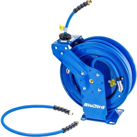 Blubird Luchtslanghaspel dubbele arm automatisch 10mm x 20mtr