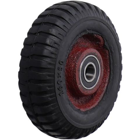 Los wiel 160 x 50mm massief rubber