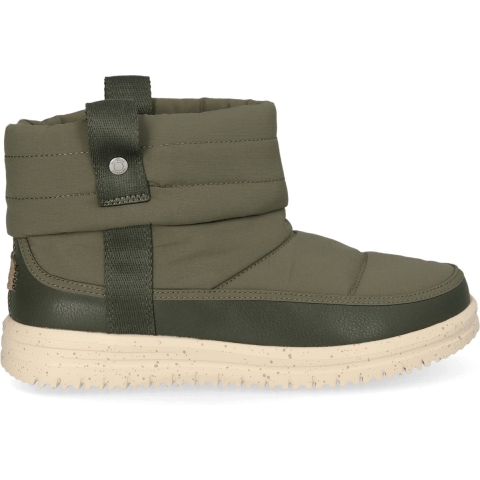HEYDUDE Boots Dames Camden Cuff Nylon Quilt Groen  Nylon