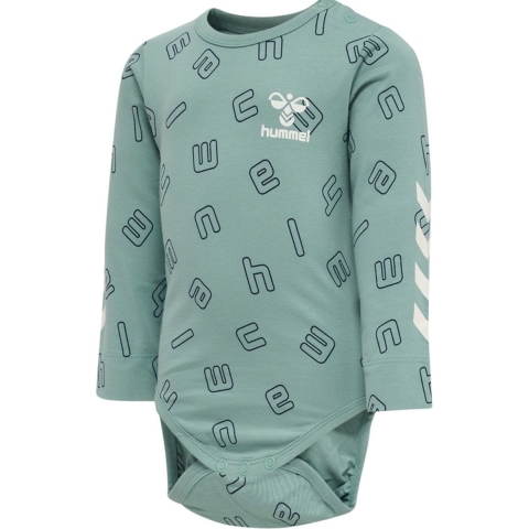 Hummel Romper l/s - hmlAthene - Mineraal Blue - Hummel - 74 - Romper L/S