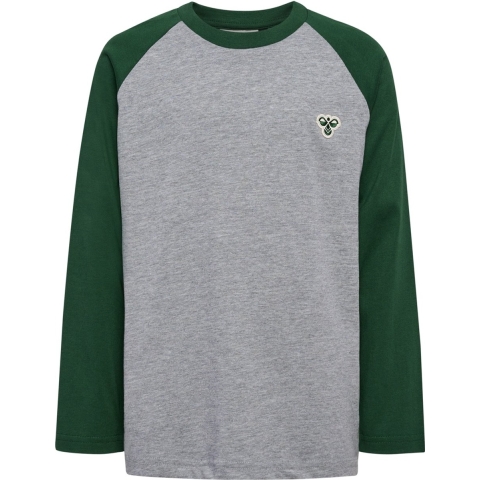 Hummel Blouse - hmlJR - Donkergroen m. Logo - Hummel - 4 jaar (104) - Shirts
