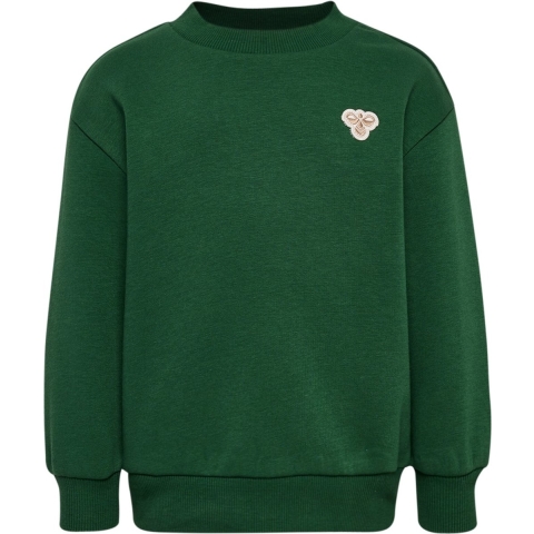 Hummel Sweatshirt - HmlMini Bee - Donkergroen - Hummel - 62 - Sweatshirt