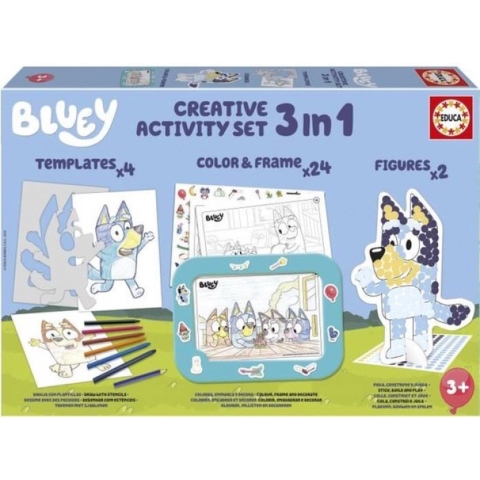 Educa Creatieve Speelset - Bluey - 3-in-1 creatieve activiteiten - Educa - OneSize - Creatieve Speelset