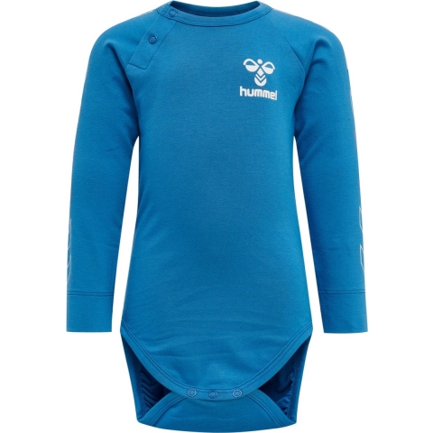 Hummel Romper l/s - hmlCody - Blauw - Hummel - 74 - Romper L/S