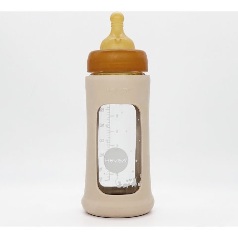 Hevea Babyflesje - 250 ml - Zand - Hevea - OneSize - Babyflesje