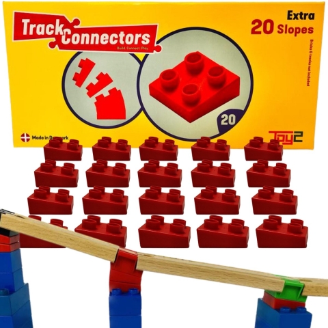 Toy2 Track Connectors - 20 st. - Hellingen - Toy2 Track Connectors - OneSize - Blokken