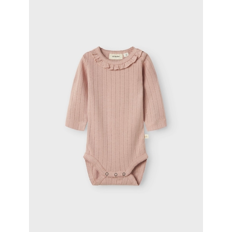 Lil Atelier Romper l/s - NbfRachel - Noos - Misty Rose m. Pointe - Lil Atelier - 74 - Romper L/S