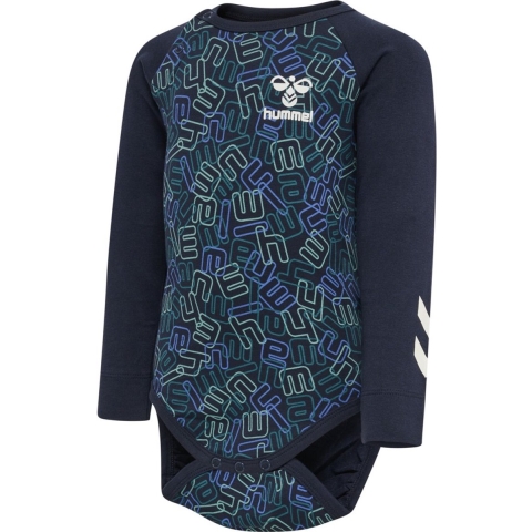 Hummel Romper l/s - hmlOlly - Black Iris - Hummel - 62 - Romper L/S