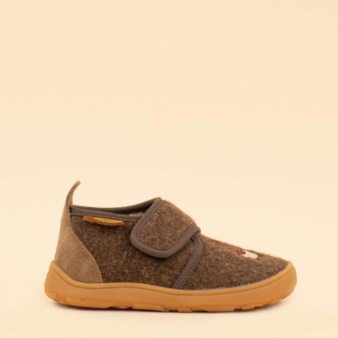 Bisgaard X Miffy Pantoffels - Wol - Blootsvoets - Dark Brown - Bisgaard - 23 - Pantoffels