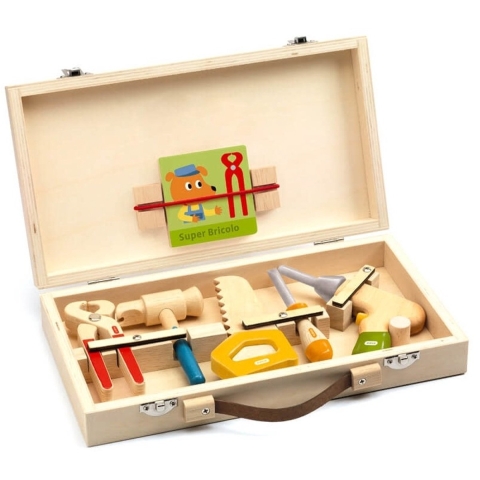 Djeco Houten Speelgoed - Gereedschapskist - Djeco - OneSize - Speelgoed