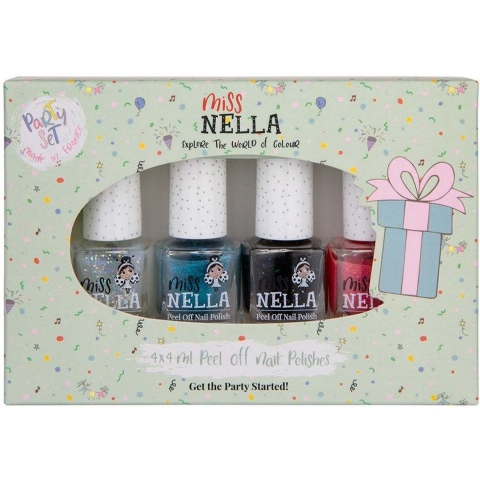 Miss Nella Nagellak - 4-pack - Party Instellen - Miss Nella - OneSize - Nagellak