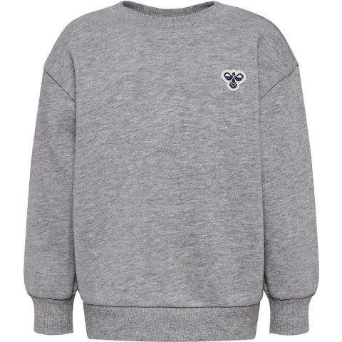 Hummel Sweatshirt - HmlMini Bee - Grijs Gevlekt - Hummel - 1 jaar (80) - Sweatshirt