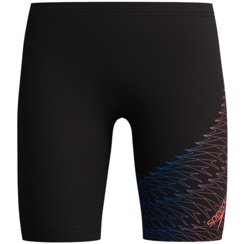 Speedo Zwemslips - Medley Logo - Zwart m. Rood - Speedo - 9-10 jaar (134-140) - Badmode