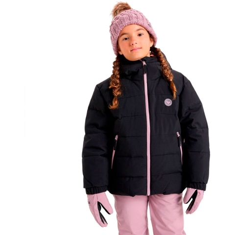 Roxy Gevoerde Jas - SnowyHill Puffy - True Black - Roxy - 12 jaar (152) - Donsjassen