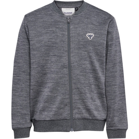 Hummel Cardigan - HmlJr - Wol - Donkergrijs Gevlekt - Hummel - 4 jaar (104) - Cardigan