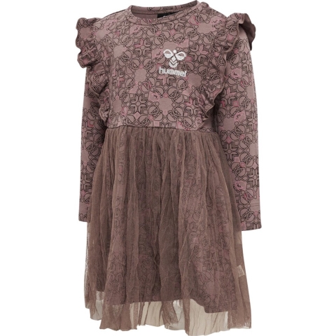 Hummel Jurk - hmlFia - Deep Taupe - Hummel - 1 jaar (80) - Jurk