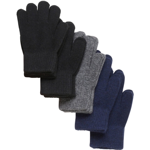 CeLaVi Handschoenen - Wol/Nylon - 5-pack - Zwart/Blauw - CeLaVi - 3-6 jaar - Wanten