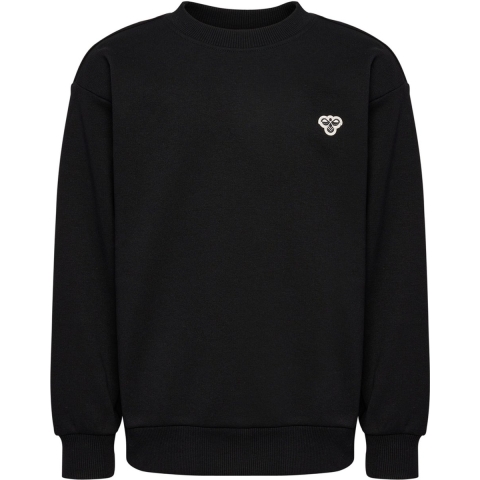 Hummel Sweatshirt - hmlJR Loose Ronde hals - Zwart m. Logo - Hummel - 4 jaar (104) - Sweatshirt