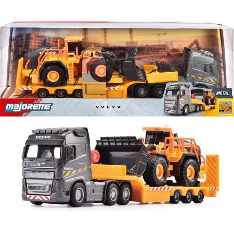 Majorette Werkmachines - Volvo Vrachtwagen m. Wielladers - Majorette - OneSize - Auto
