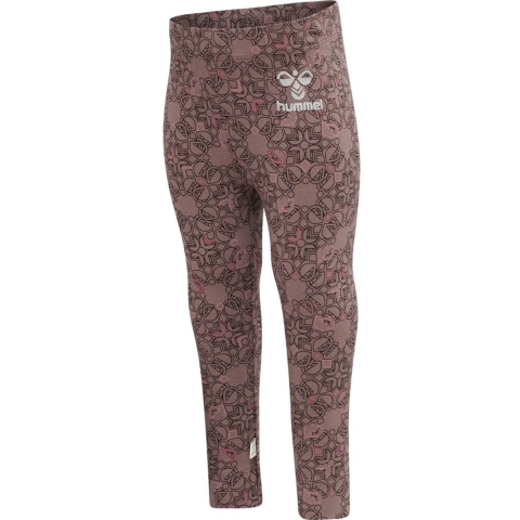 Hummel Leggings - hmlFia - Deep Taupe m. Zilvermica - Hummel - 68 - Leggings