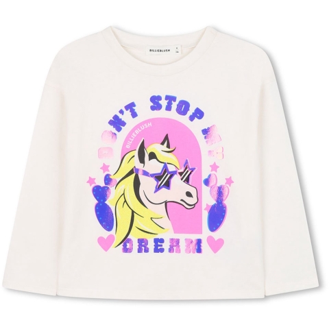 Billieblush Blouse - Ivory m. Print - Billieblush - 6 jaar (116) - Shirts