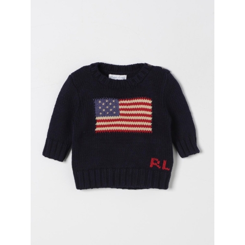Polo Ralph Lauren Blouse - Gebreid - Vlag - Hunter Navy - Polo Ralph Lauren - 1 jaar (80) - Shirts