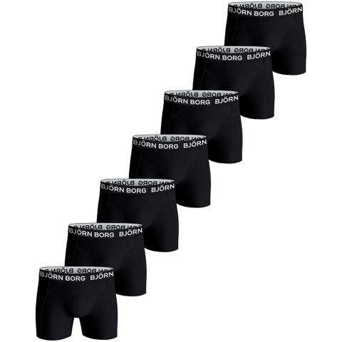 Björn Borg Boxershorts - 7-pack - Zwart - Björn Borg - 15-16 jaar (170-176) - Boxershorts