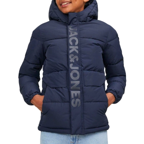 Jack & Jones Gevoerde Jas - JCOSpeed - Navy Blazer/Tone In Tone - Jack & Jones - 14 jaar (164) - Donsjassen