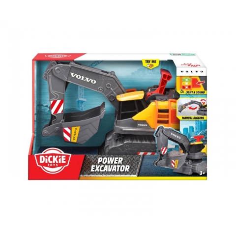 Dickie Toys Werkmachine - Power Graafmachine - Licht/Geluid - Dickie Toys - OneSize - Auto