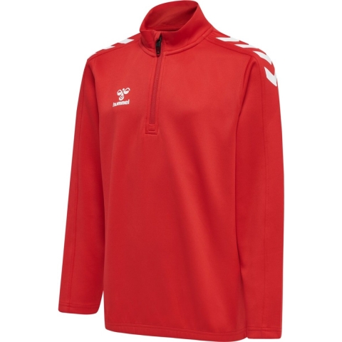Hummel Blouse - HmlCore XK poly met halve rits - echt rood - Hummel Teamsport - 8 jaar (128) - Shirts