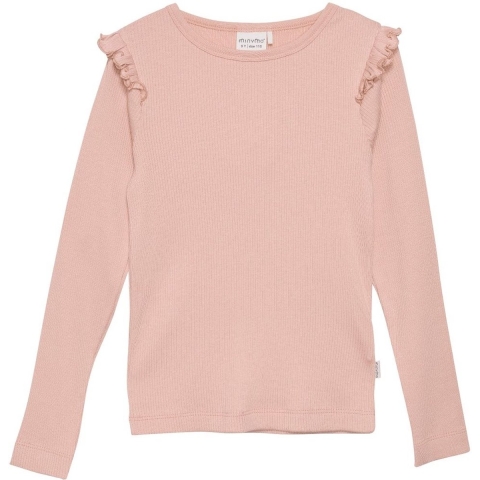 Minymo Blouse - Rib - Misty Rose - Minymo - 8 jaar (128) - Shirts