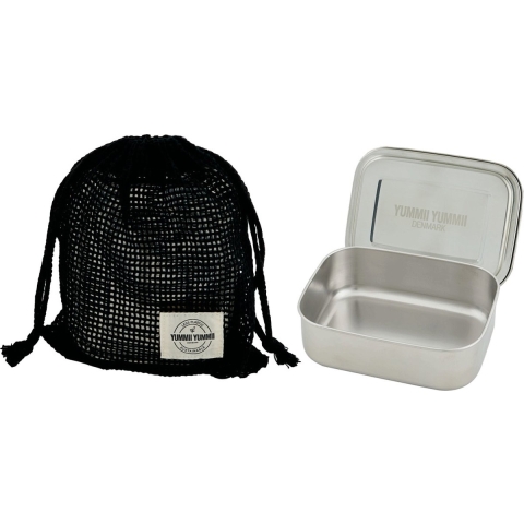 Yummii Yummii Bento Medium+ - 1 Rum - Roestvrij Staal - Yummii Yummii - OneSize - Broodtrommels