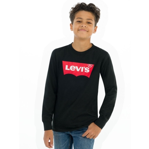 Levis Blouse - Vleermuisvleugel - Zwart m. Logo - Levis - 5 jaar (110) - Shirts