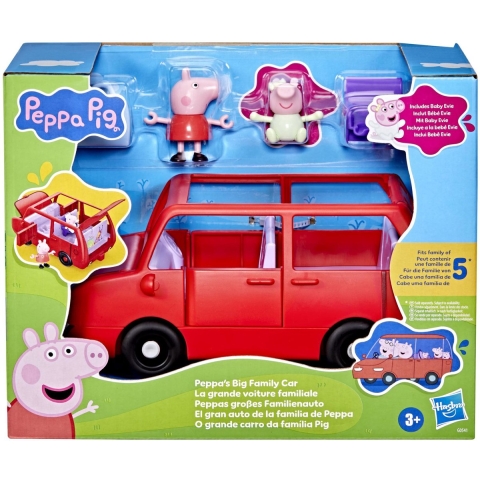 Peppa Pig Speelgoed - 5 Onderdelen - Peppa's BIG Gezinsauto - Gurli Gris - OneSize - Speelgoed