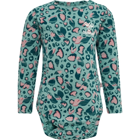 Hummel Romper l/s - hmlSonja - Mineraal Blue - Hummel - 68 - Romper L/S