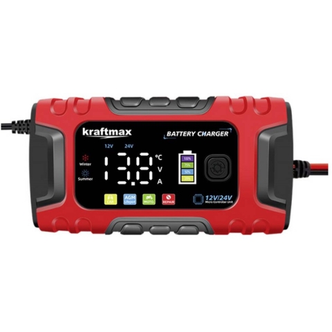 kraftmax Oplader 12 V, 24 V Laadstroom (max.) 10 A