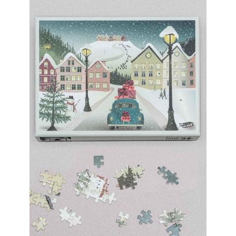 Vissevasse Puzzel - 1000 Bakstenen - 63x45 cm - Laat het Snow - Vissevasse - OneSize - Puzzel