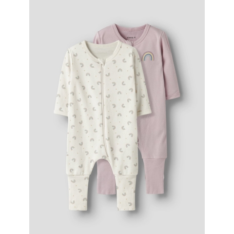 Name It Pyjamapak - 2-pack - Noos - NbfNightsuit - Jet Stroom/W/ - Name It - 68 - Pyjamapak