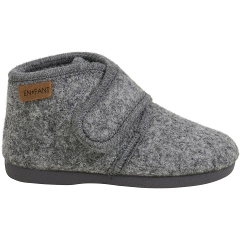 En Fant Pantoffels - Wol - Dark Grey Melange - En Fant - 27 - Pantoffels