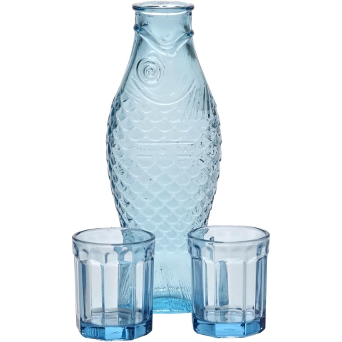 Serax Fish&Fish By Paola Navone Karaf En Glazen Set Blue