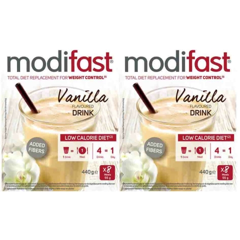 2x Modifast Intensive Milkshake Vanille 8 x 55 gr