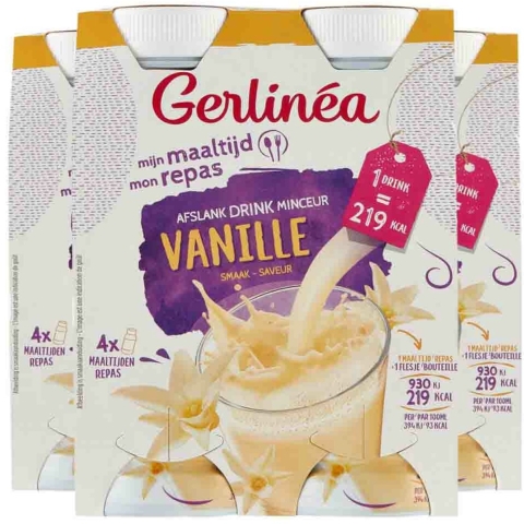 3x Gerlinea Mijn Maaltijd Afslank Drink Vanille 4 x 236 ml